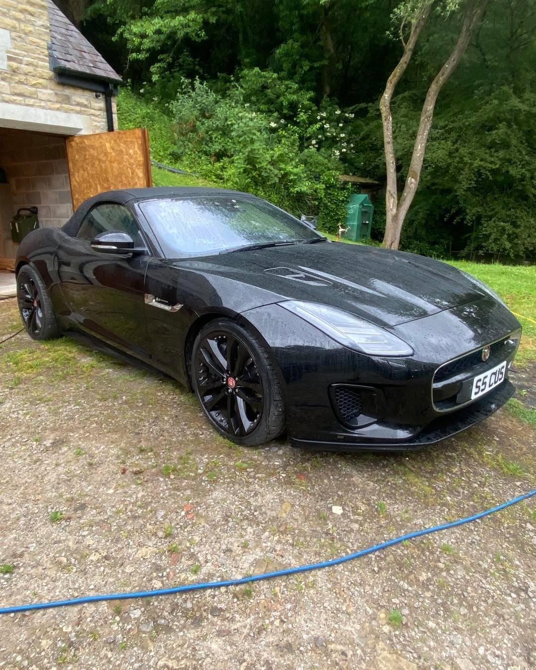 Black Jaguar F-Type with ceramic coated paintwork