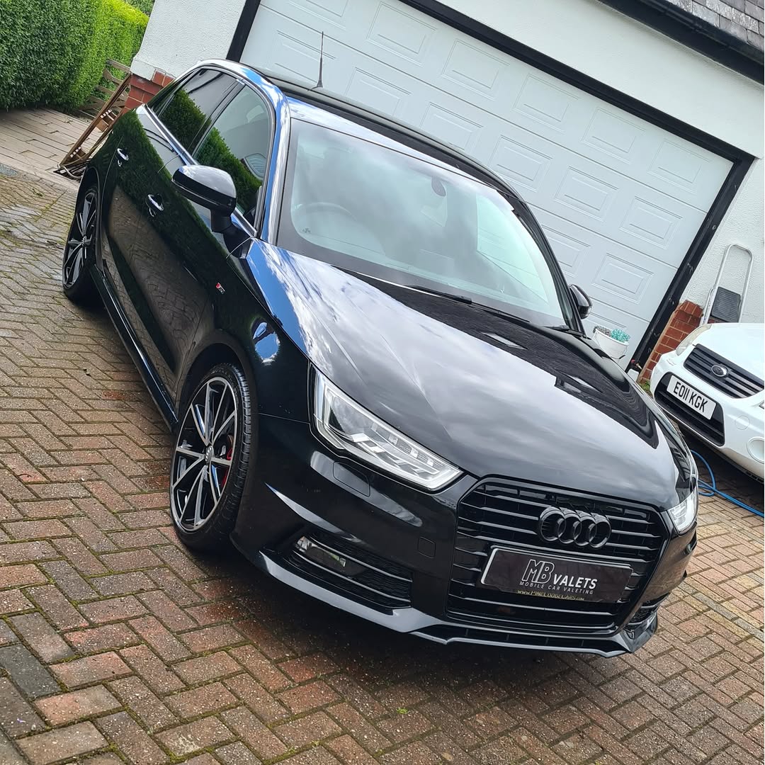 Black Audi luxury sedan finish by MB Valets