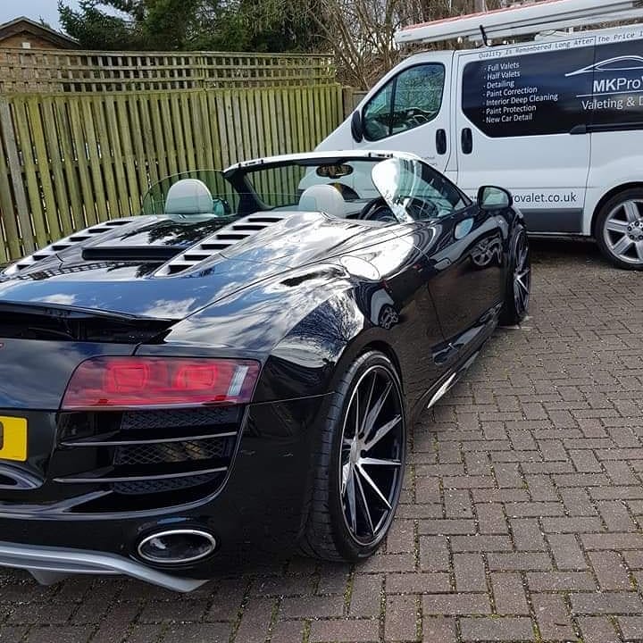 Mobile detailing service at a client location