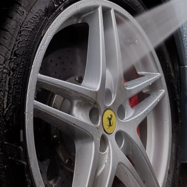 After detailing result on car exterior