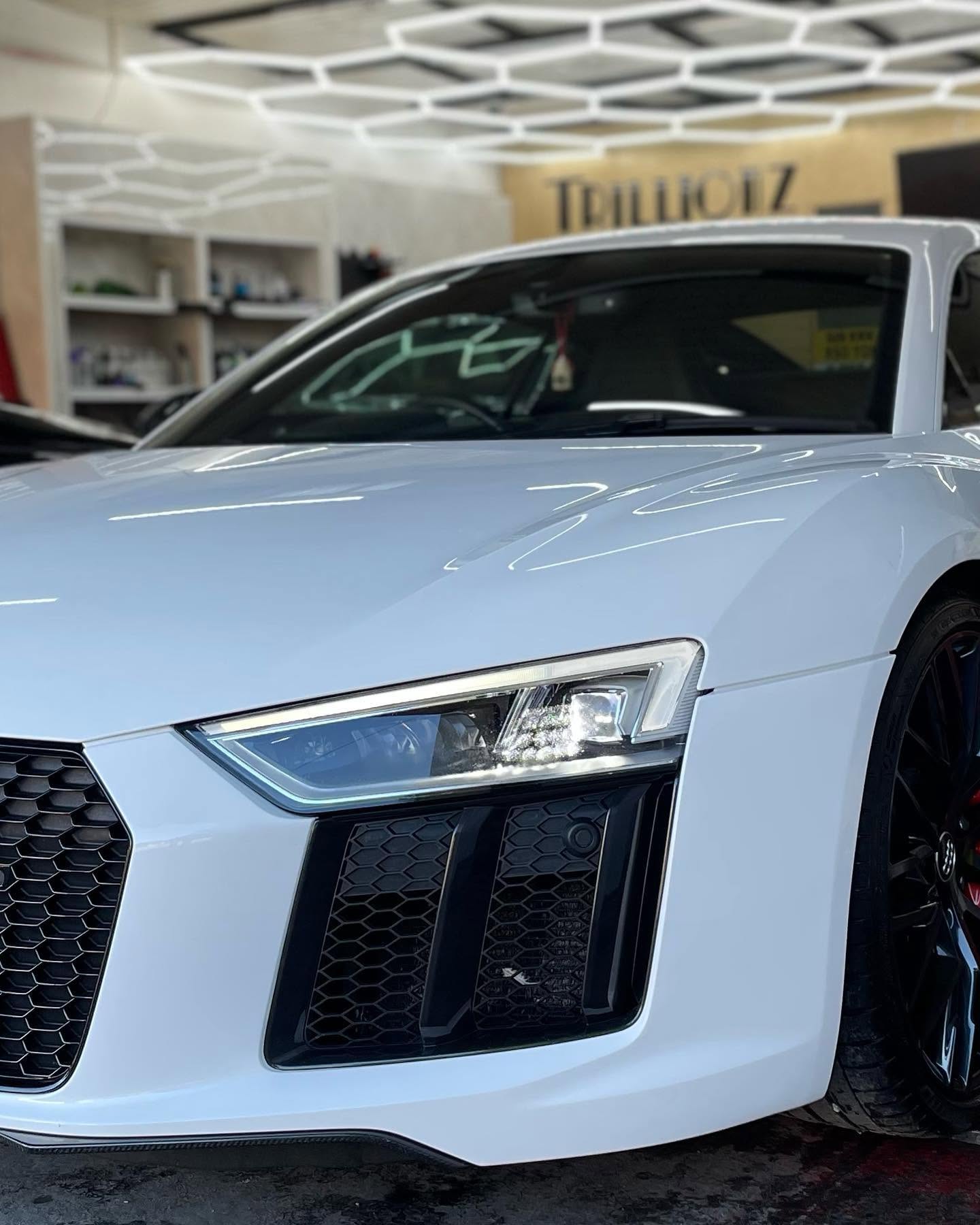 Paint before correction with swirl marks visible