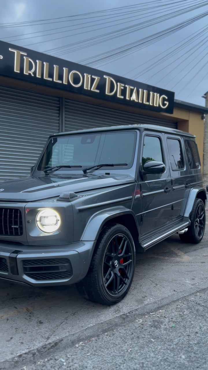Silver G-Wagon luxury SUV in Trillionz showroom display