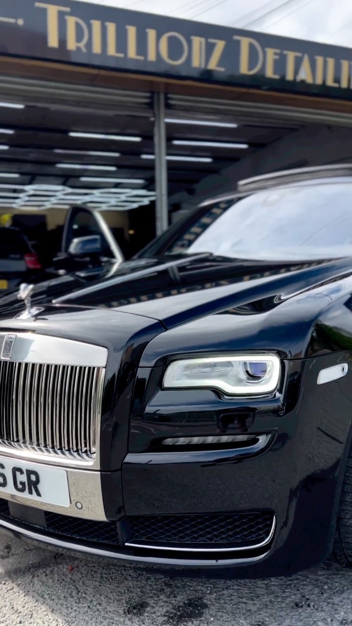 Luxury supercar headlight area with ceramic coating applied